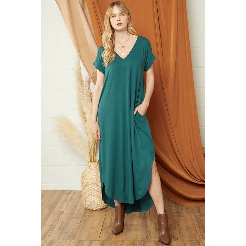 entro  Maxi Dress, Hunter Green